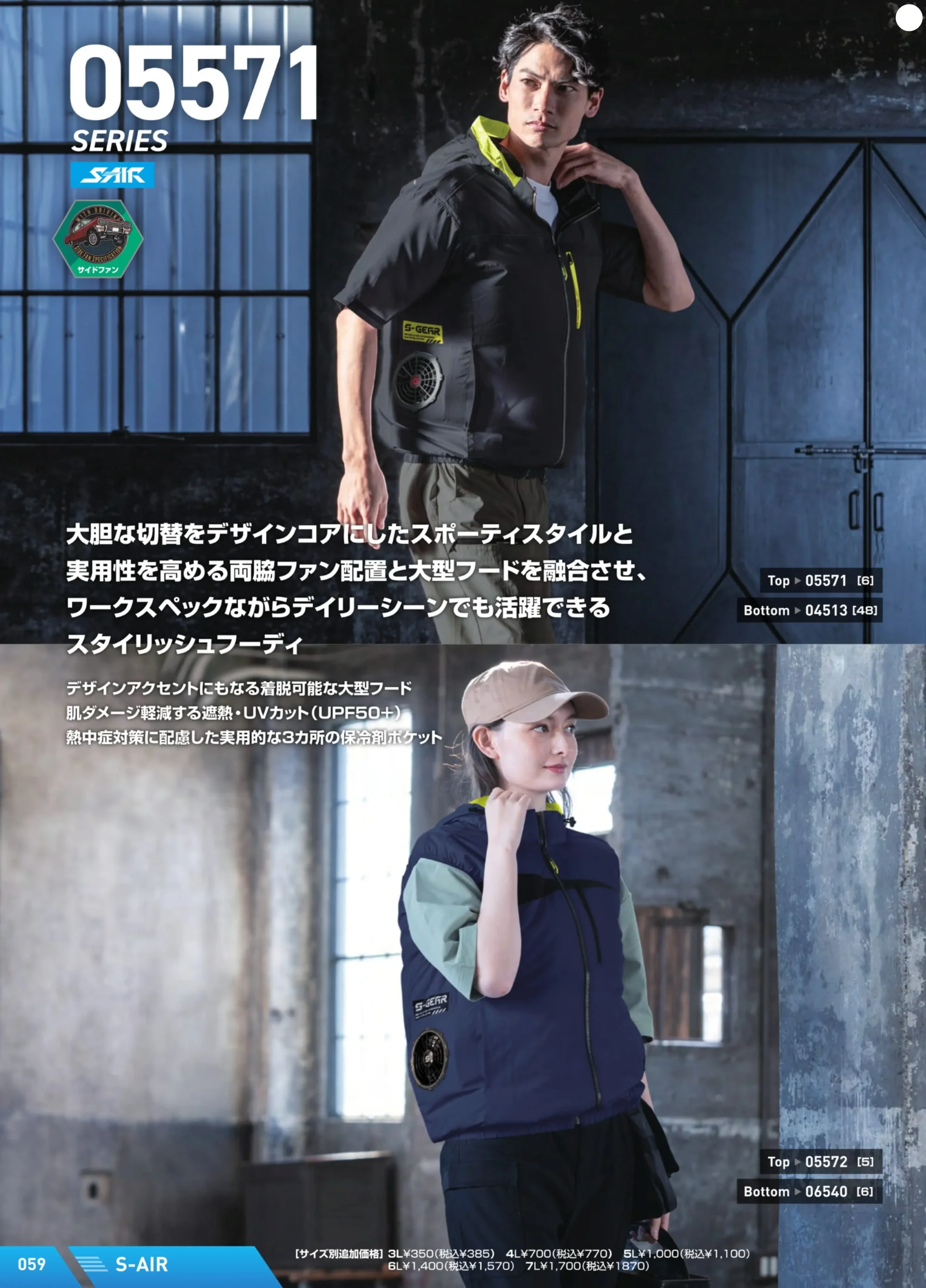 シンメン 05572 フレッシフードベスト（ファン・バッテリー・アイス別売） 関連情報 カタログ 59ページ