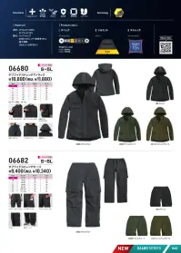 シンメン 06680 タフワイドストレッチアノラック 関連情報 カタログ 60ページ