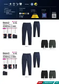 シンメン 06643 4WAYストレッチワイドジョガー 関連情報 カタログ 72ページ