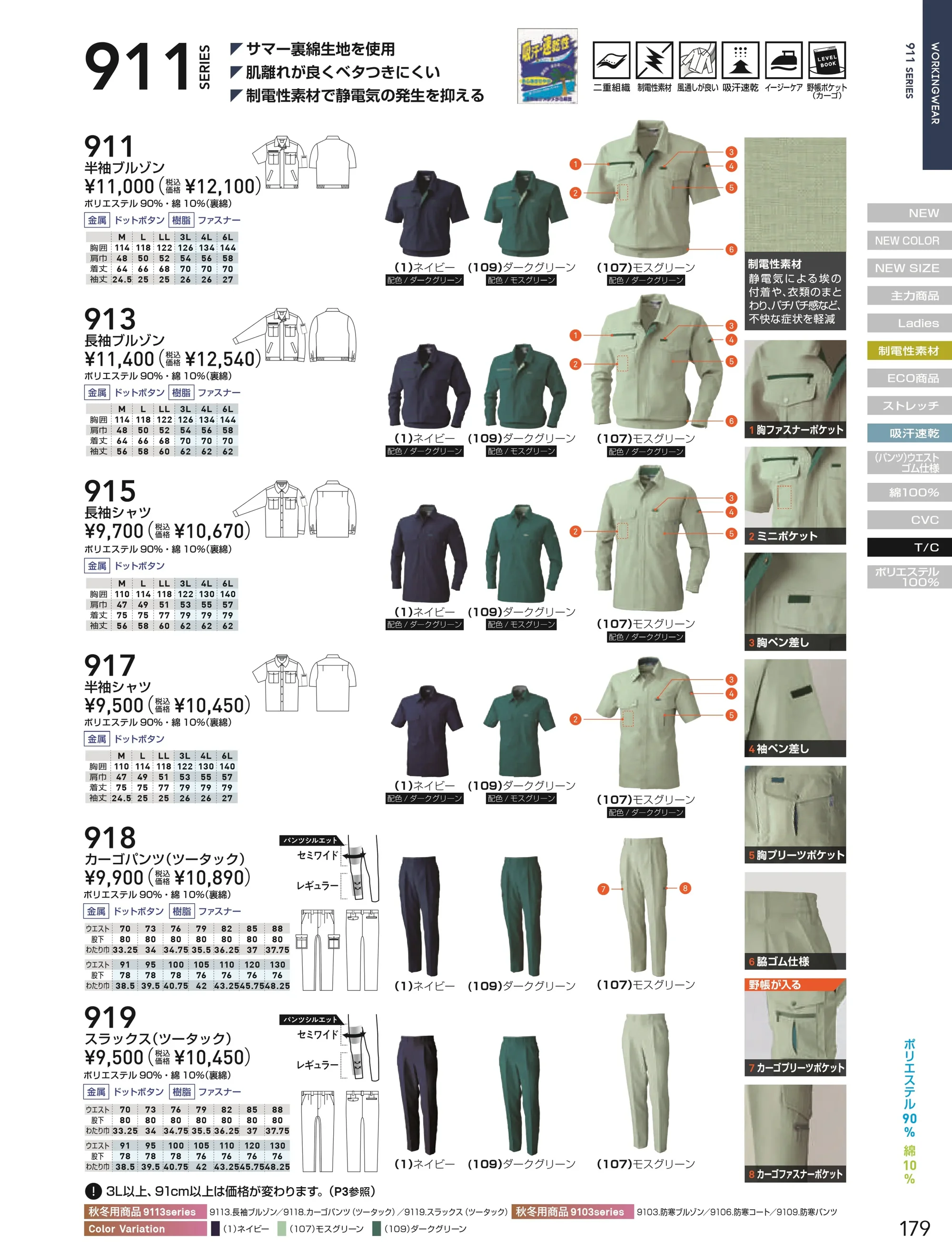 桑和 917 半袖シャツ 関連情報 カタログ 179ページ