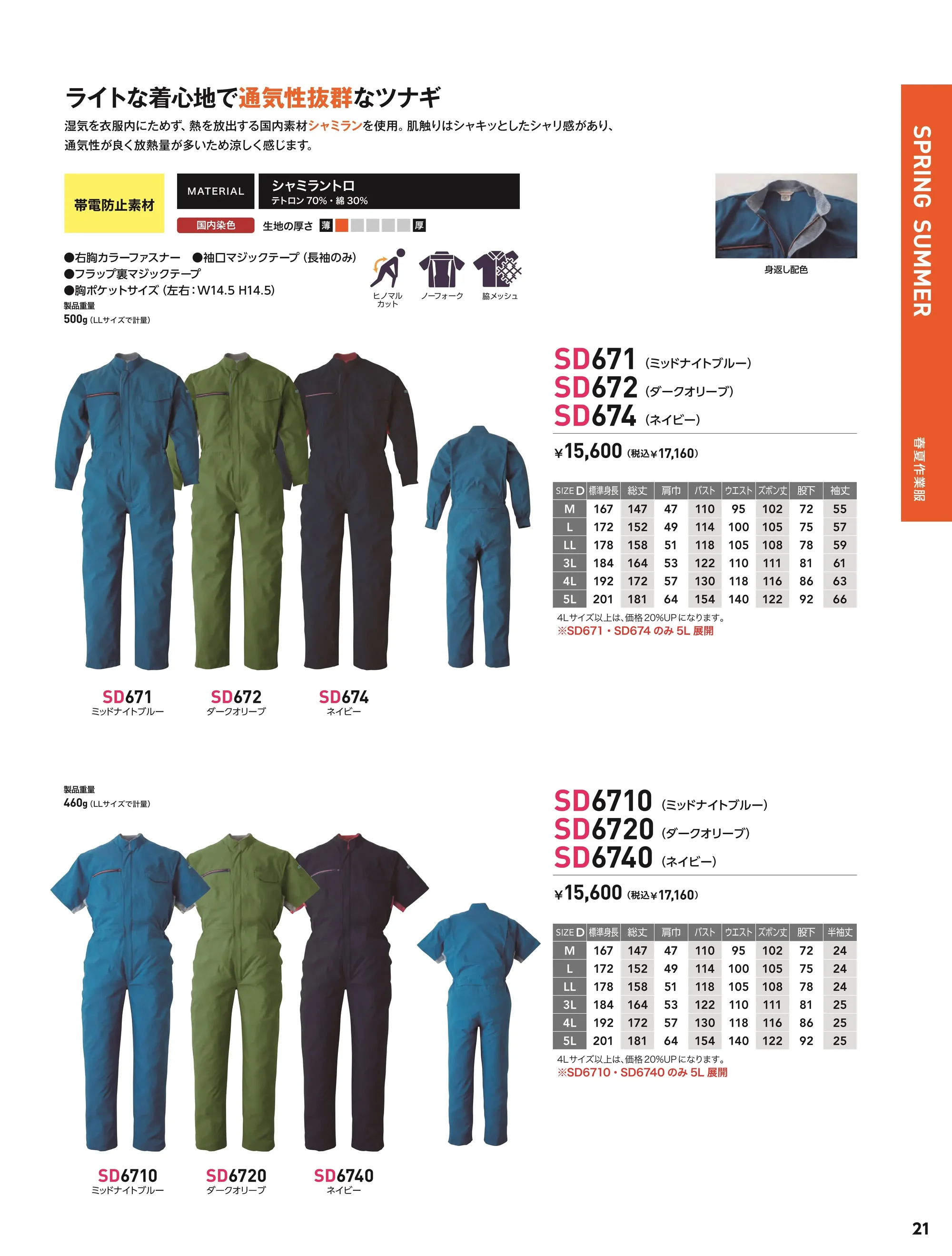 ソルディ(日の丸) 6710 サマー続服(SD6710) 関連情報