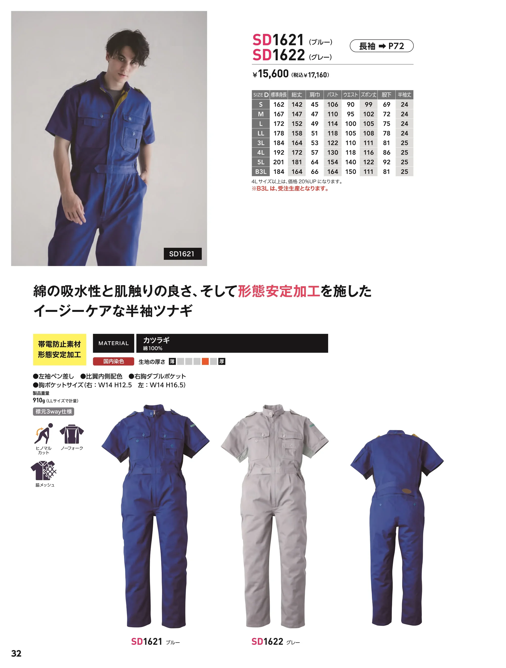 ソルディ（日の丸） 1622 サマー続服（SD1622） 関連情報 カタログ 32ページ