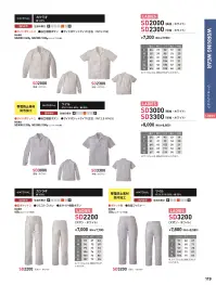 ソルディ（日の丸） 2300 上衣（半袖上着）（SD2300） 関連情報 カタログ 119ページ