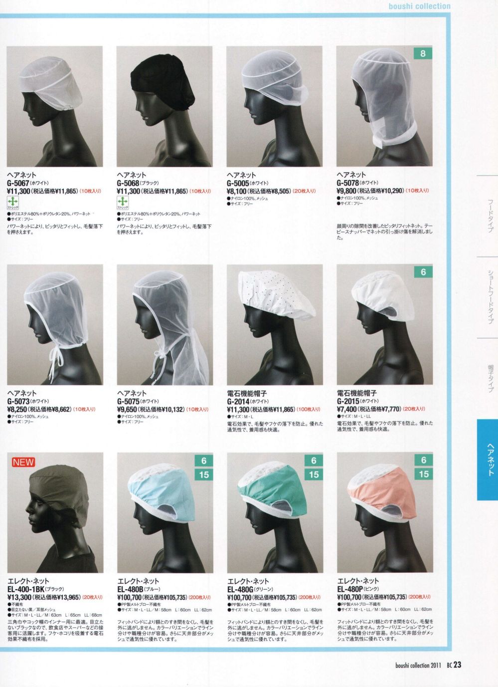 ユニフォーム1.COM 食品白衣jp 食品工場用 サンペックス キャップ 2011