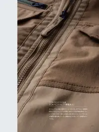 TS DESIGN 55356 ニッカーズハイブリッドジャケット 55356 Knicker's ニッカ―ズハイブリッドジャケット独自開発素材TCNクロスツイルを採用した高強度ワークジャケット。ポリエステルと綿の混紡糸にナイロンを組み合わせ、しなやかさと耐摩耗性を両立。さらに導電糸入りで不快な静電気を軽減します。ストレッチ性（約12％）に優れ、長時間の着用でも動きやすく快適。現場作業に欠かせない機能性と耐久性を備えています。特徴・TCNクロスツイルによる高強度×耐摩耗性・約12％のストレッチ性で動きやすい・導電糸を使用し、静電気を軽減・胸部両側にフラップポケット・左袖ペン差しポケット・袖口調整ボタン付きで作業に対応仕様・品番:55356・カラー:15 ベージュ、45 ネイビー、95 ブラック・サイズ:S・M・L・LL・3L・4L・5L・6L・総重量:約585g（Lサイズ基準） 関連情報 カタログ 103ページ