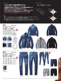 バートル 5011 ジャケット（ユニセックス） 関連情報 カタログ 57ページ
