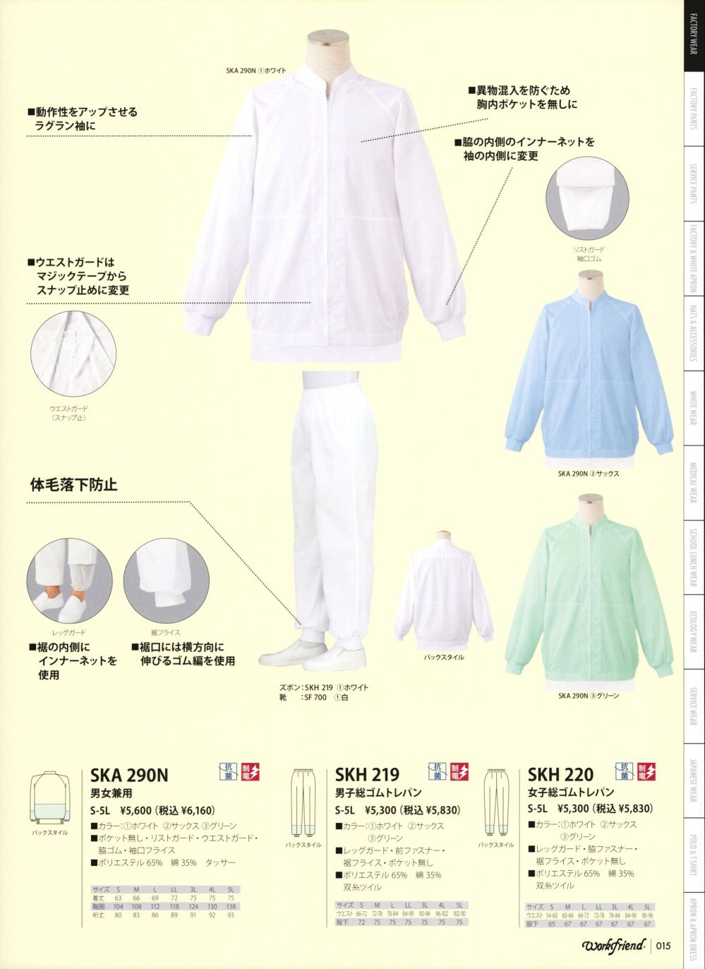 ユニフォーム1 サカノ繊維の長袖白衣 SKA290N