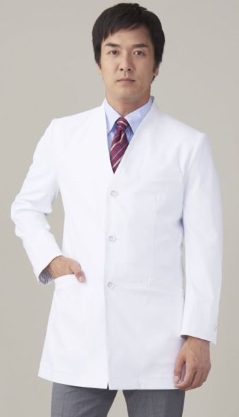 ドクターウェア 長袖コート アプロン 003-50AP メンズスリムフィットコート 医療白衣com
