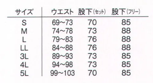 アプロン 401-10AP メンズスラックス（股下フリー） ウエスト脇ゴムとワンタックで、動きやすく作業性に優れた定番スラックス。ワークシーンに合わせ、3つの素材からお好みでお選び頂けます。ペアクールアトラストリコット防透性能と軽量・ストレッチ機能実現。※旭化成繊維「キュプラ」使用キュプラ繊維のソフトな肌触りと吸放湿性・接触冷感による快適な着心地。シワになりにくいイージーケア素材です。 サイズ／スペック