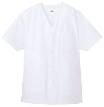 厨房・調理・売店用白衣 半袖白衣 アルベチトセ AB-6402 白衣（半袖）(男) 食品白衣jp