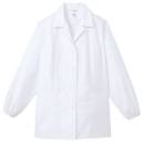 アルベチトセ AB-6408 白衣（長袖）（女） 薄手でほどよい光沢感のあるコックシャツの定番生地。適度なハリ感があり、パリッとした清潔な印象を与えます。