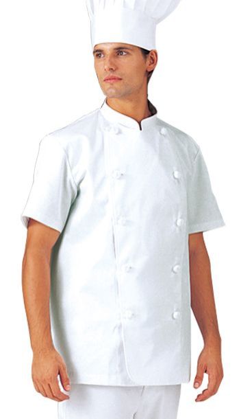 厨房・調理・売店用白衣 半袖コックコート アルベチトセ CA-115 半袖コックコート（男） 食品白衣jp
