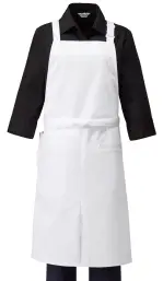 厨房・調理・売店用白衣エプロンDN-8351 