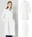 アルベチトセ FR-0011 ドクターコート(女) ダブルデザインのドクターコート。肩のふんわりシルエットとウエスト切り替えのタック使いで、クラシカルな印象に。軽やかな着心地に、動きやすさをプラス。制菌・透け防止・UVカット機能も。タフなだけでなく軽い素材感でケアも簡単な「軽量ストレッチツイル」。ソフトで軽やかな着心地。綿タッチのタテ糸・弾力性のあるヨコ糸により上品さと動きやすさをプラス。制菌はもちろん、透け防止・UVカット機能を持ち合わせています。●左胸ポケットはペン差しやネームタグにも●両脇スラッシュポケット●前面タックデザイン