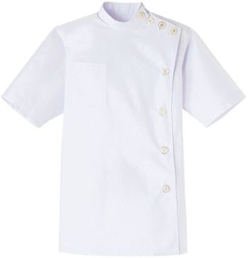 食品工場用 半袖白衣 アルベチトセ MB-1015 半袖ケーシー（女） 食品白衣jp