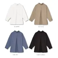 アルベチトセ RW-0004 バックオープンシャツ(八分袖)(女性) メリハリシルエット×和洋ミックスの抜け感トップス 背中をフルオープンにできどこか割烹着にも似た仕様でありながら、和洋折衷のシーンを問わずにご着用いただける雰囲気のあるトップス。バックフルオープン仕様のため、気分にあわせてレイヤード（重ね着）を楽しむことができ背中のボタンを外せば風が抜けるような抜け感でご着用いただけます。肩からウエストラインへシェイプされているので、オーバーサイズでもボトムにイン＆アウトでも自由自在。着心地もよくメリハリのあるバランスのシルエットになるようこだわったアイテムとなっています。【 ARBE REWIND -アルベ リワインド- 】あくまでシックに、でもモダナイズされたシルエット。スタンダードなものを現代的に新しくよみがえらせた「ARBE REWIND」。ブランド名のREWIND(リワインド)は「巻き戻す」や「若返る」という意味があり、さらに新たな風という意味の「WIND」との2つの意味を持たせています。ワークウェアやミリタリーウェアに影響と尊敬の念を持つファッションデザイナー靱江千草氏の基本に帰りながら、新たにクリエイションしたarbeの新ラインです。仕様品番:RW-0004品名:バックオープンシャツ(八分丈)(女性)