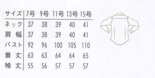 アルベチトセ BC-6912 長袖シャツ（女） 【blanchi】モダンな印象のワイドカラーシャツ。スマートに軽やかにお客さまをエスコート。安心感と確かな信頼をいざなうベーシックスタイルです。●着心地と耐久性を両立させた、次世代素材を採用:高温環境を余儀なくされる厨房でも、快適に作業ができるように、肌触りが良い綿混の糸と、特殊なポリエステル糸「スプリンジー」を合わせて織り込んだ、交織生地を採用。抜群の吸汗性を発揮し、快適な着心地をキープします。また、耐久性や形態安定性にも優れているので、洗濯の頻度が高くても痛みにくく、末永く愛用していただけます。 ●美しさとイージーケアを実現する、ハイグレードな縫製:ほつれに強い「折り伏せ縫い」による縫い代処理を採用しました。合わせて、生地と糸の伸び率の違いによって、生地に縫いつれが発生する現象、「パッカリング」を抑制する特殊糸を使用。高品質な縫製により、イージーケアでいつまでも美しいフォルムを保ちます。 サイズ／スペック