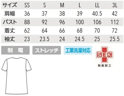 リビモード・キャララ FR-0022 トップス(半袖) サイズ／スペック