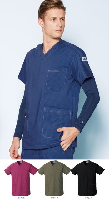 ドクターウェア 半袖ジャケット（ブルゾン・ジャンパー） MIZUNO MZ-0157 スクラブ（兼用） 医療白衣com