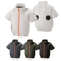 アタックベース 2245 The tough メガカスタム付き 空調風神服 チタン半袖ブルゾン（ファン・バッテリー・ペルチェ別売）