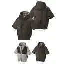 作業服JP 男女ペア 半袖ジャケット（ブルゾン・ジャンパー） アタックベース 2445 The tough 空調風神服 グラフェン半袖ブルゾン（ファン・バッテリー別売）