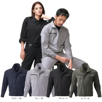 男女ペア 長袖ジャケット（ブルゾン・ジャンパー） アタックベース 29034 APEX WIN ストレッチブルゾン 作業服JP