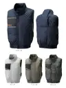 アタックベース 8700 The tough 空調風神服 チタンベスト(ファン・バッテリー別売) サイドファン＆涼風循環チタンベスト特徴・炎天下から守る裏チタン加工・背もたれに干渉しないサイドファン仕様・右胸ファスナーポケット付きで小物の収納に便利・保冷剤ポケット付きなので更に涼しく・首筋を吹き抜ける3D風気路※チタン加工の特性上、摩擦や洗濯に弱く、チタン脱落の恐れがございます。※この製品に漂白剤(塩素系、酸素系)は絶対に使用しないでください。※ご使用の際にはファン・バッテリーをお買い求めください。すぐに使えるスターターキットがおすすめです。仕様品番:8700品名:The tough 空調風神服 チタンベストカラー:02.ネイビー、03.ベージュ、07.グレー、14.Gウッド（14.Gウッドは数量限定カラーのためM～3Lのみとなります）