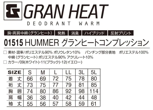 アタックベース 015-15 HUMMER グランヒートコンプレッション HUMMER® series サイズ／スペック