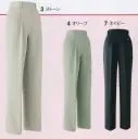 旭蝶繊維 683 レディスパンツ（ツータック 脇シャーリング） 680 SERIES   上質なウールを思わせる豊かなふくらみと、繊細でなめらかな質感。リッチな風合い。