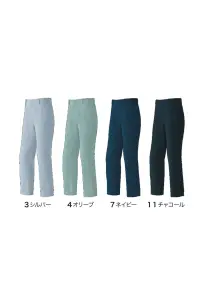 旭蝶繊維 8885 ポケットレスパンツ 8885 ポケットレスパンツ(ノータック)安全性とストレッチ性を兼ね備えたポケットレス仕様のワークパンツです。異物混入を防ぎながら、JIS T8118帯電防止規格に適合した素材を採用。食品加工や製造工場、工場ラインなど様々な現場に最適な機能性を備えています。ポリエステル100％のストレッチメッシュ素材で動きやすさを確保しています。特徴・ポケットレス設計で異物混入を防止・工場や生産ラインでの作業に最適・機械への引っかかりリスクを軽減・JIS T8118帯電防止規格適合で静電気トラブルを防止・傷つけ防止設計でファスナーとボタン等の露出を抑え製品への傷つけを防止・ストレッチメッシュ素材で快適な着用感・様々な作業姿勢に対応する動きやすさ仕様・品番:8885・カラー:シルバー、オリーブ、ネイビー、チャコール・サイズ:ウエスト70～130cm