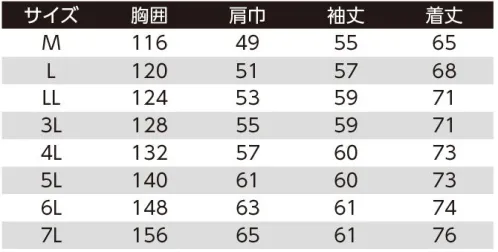 旭蝶繊維 9205 空調服 難燃長袖ブルゾン(ファン・バッテリー別売り) 耐熱・耐炎の難燃素材を使用した空調服® 暑さの厳しい現場でも涼しく快適火炎・熱の心配をする必要なく、快適に作業できる1着です。■限界酸素指数（LOI値）限界酸素指数（LOI値）とはLimiting Oxygen Indexの略称です。燃え続けるのに必要な最小の酸素濃度を示したもので、「燃えにくさ」や「燃えやすさ」を示す指標のひとつです。値が大きいほど多量の酸素が必要となる為、空気中では燃えにくいということになります。大気中の酸素比率は20～21％程度なので、一般的に酸素指数が22以下であれば可燃性、27以上であれば難燃性と言われています。350シリーズ（難燃加工）は綿100％素材でありながら高い難燃性があります。綿100％の風合いと高い難燃性能を兼ね備えた製品です。天然素材のため多少の色差が生じる場合があります。洗濯により色落ちする可能性があります。また、湿った状態での着用により色移りする場合がありますので、ご注意ください。溶接時に発生する紫外線により、変色する恐れがあります。お取り扱いにご注意ください。炎天下の車内等（高温の場所）に放置しないでください。羽が折れる場合がある為、エアーガンによるファンの清掃は行わないでください。専用バッテリー以外は使用しないでください。故障や事故の原因になります。天然素材のため、多少の色ブレ、色落ち、縮みが生じる場合があります。脱色の恐れがありますので、洗濯の際は他の衣類との同時洗いはお避けください。【この商品単体ではご利用になれません。初回ご購入時には、別売りのファンユニットセットをあわせてご購入下さいませ。】「空調服」は、(株)セフト研究所・(株)空調服の特許及び技術を使用しています。 サイズ／スペック