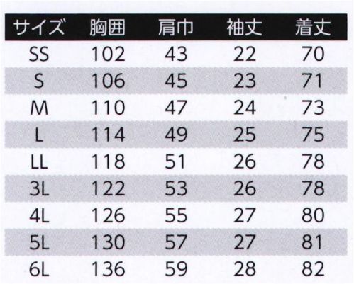 旭蝶繊維 E7303 半袖シャツ E7301/E7303 SERIES   夜間の視認性を高める再帰反射材「再帰反射テープ」を、胸ポケット・袖ペン差し・背部分に使用した安全作業着です。※2014年9月より、定価・販売価格を改定致しました。 サイズ／スペック