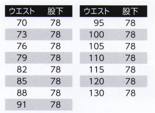 旭蝶繊維 E7305-B パンツ（ツータック） E7301/E7303 SERIES※2014年9月より、定価・販売価格を改定致しました。 サイズ／スペック