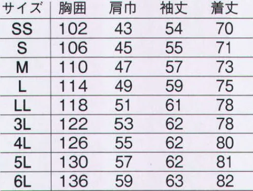 旭蝶繊維 E7504 長袖シャツ 吸汗速乾性に優れた最新ウェアの登場。 高い吸汗・速乾性 再帰反射材で夜間の安全を確保 JIST8118適合帯電防止防止素材 ●スダレ織りサバービア:立体感のあるスダレ織り構造で肌と生地の接触が少ないのでさらっとした着心地。スダレ織り構造により通気性がよく、熱がこもらない。（T/Cウエザーに比べ通気性は約3倍）しわになりにくく、優れた寸法安定性。 ●カーボンオフセット商品（排出権付きユニフォーム）:「カーボンオフセット」とは、省エネ等などでもどうしても削減できないCO2など温室効果ガスの排出を、森林植林や温室効果ガス削減の事業などによって、他の場所で相殺(オフセット)する欧米で活発化してうる環境貢献への取り組みです。 サイズ／スペック