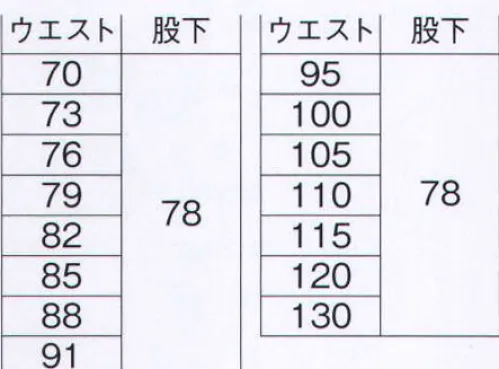 旭蝶繊維 E7605-A パンツ（ワンタック） 吸放湿性能素材:気体の汗を吸ったり吐いたりする吸放湿性能に優れた「ベンベルグ」。●Dカン吊り下げループ付:カラビナやチェーンの取り付けに便利なDカンループ付。●膝裏デザインステッチ●コインポケット（右脇ポケット内）※股下95㎝フリーあり、別価格（お見積り致しますので、お問い合わせ下さい）※2014年9月より、定価・販売価格を改定致しました。 サイズ／スペック