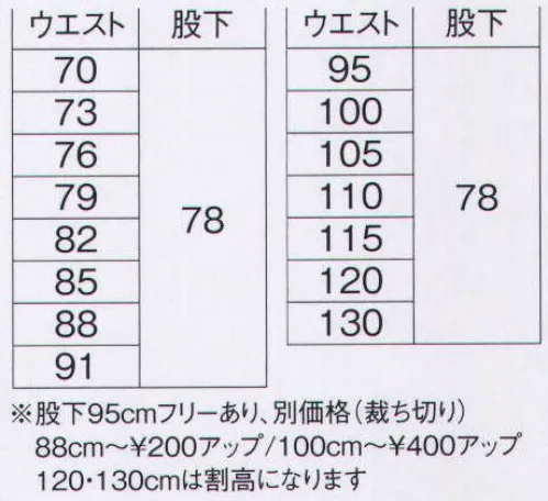 旭蝶繊維 E762-A カーゴパンツ〈ワンタック） E760 SERIES 太陽から発せられる熱エネルギーを有効利用する快適な蓄熱素材オプトセンサーの高い熱吸収効率により、あたたかな着心地の最新ウエア。カラナビやチェーンの取り付けに便利なDカンループ、分別収納で使い分けができる便利なダブルポケット付。※股下フリーあり、別価格（お見積り致しますのでお問い合わせ下さい。）※120cm以上は「E762-B」に掲載しております。 サイズ／スペック