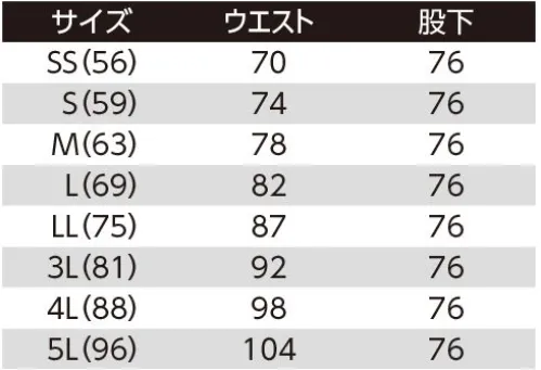 旭蝶繊維 E863 レディースパンツ（ノータック） 豊富なサイズ展開と動きにフィットするストレッチワークウェアスリムシルエットでスタイリッシュに決まる サイズ／スペック