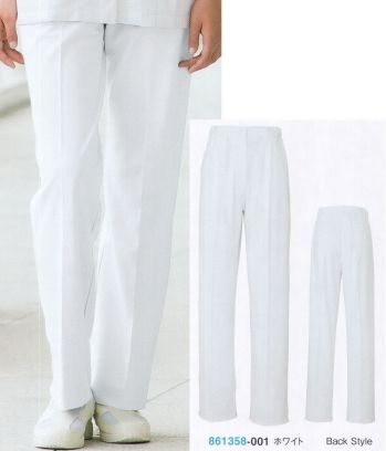 ナースウェア パンツ（米式パンツ）スラックス アイトス 861358 レディース脇シャーリングパンツ 医療白衣com
