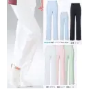 医療白衣com ドクターウェア パンツ（米式パンツ）スラックス アイトス 862008 レディースシャーリングパンツ