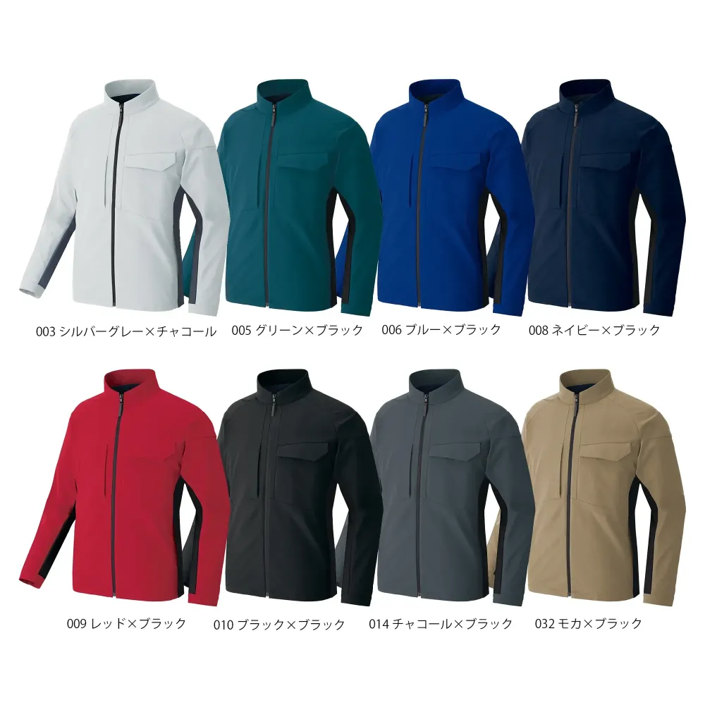 アイトス パーカーブルゾン(男女兼用) チャコール×ブラック L 10302