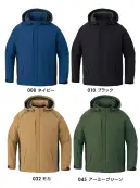アイトス AZ-50123 軽防寒ジャケット（男女兼用） AZ-50123 軽防寒ジャケットアイトス TOUGH 3MJシリーズの軽防寒ジャケットです。ラグランスリーブ＋ニット＋袖中綿無しという独自構造で、腕の動かしにくさを解消しつつ、しっかりした強度と防寒性を両立。軽量設計ながら快適な可動性を確保し、作業現場からアウトドアまで幅広く活躍します。特徴・腕の動きを妨げにくいラグランスリーブ仕様・軽量かつ強度の高い素材でハードな環境でも安心・袖に中綿を入れない設計で、腕の可動域を広げ快適に動ける・フード取り外し可能、フードコードストッパー付き・胸ファスナーポケット、袖ペン差しや内ポケット付きで収納力◎・水を弾く撥水加工で急な雨にも対応仕様・品番:AZ-50123・カラー:008 ネイビー、010 ブラック、032 モカ、045 モスグリーン・サイズ:3S・SS・S・M・L・LL・3L・4L・5L・6L・フード:取り外し可能・機能:撥水 防風 ストレッチ 軽量 動きやすい・対応シーズン:秋冬