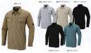 アイトス AZ-60735 長袖シャツ（男女兼用） ハードな現場が似合うタフながら風合いの良いサマーシーズン専用コットン100％※この商品は洗い加工をしている為、多少の色誤差があります。洗濯での多少の色落ち、縮みがあります。※「5 アースグリーン」は、廃色予定です。