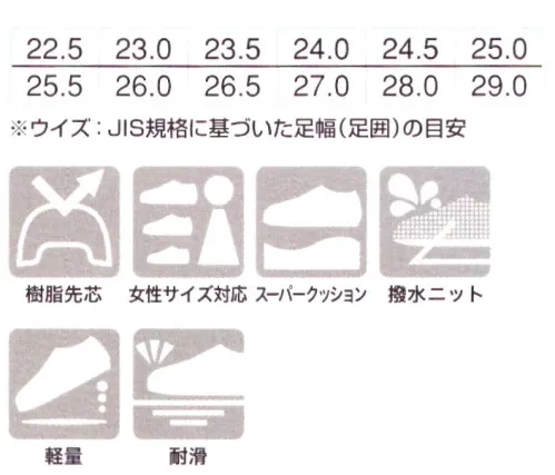 アイトス AZ-51663 セーフティシューズ（男女兼用） TULTEX WATER REPELLENT 撥水セーフティシューズ・超軽量で履き心地軽やか。・ニットアッパーの柔らかなフィット感と撥水効果で急な雨天時の作業にも安心。・高反発のミッドソールのスーパークッションで立ち仕事などで足の疲れを軽減。・耐滑ソールのグリップ力で滑りにくい。・4E 先芯でつま先ゆったり。 サイズ／スペック