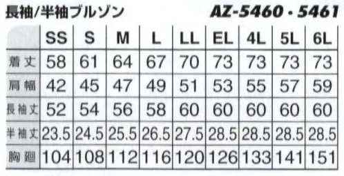 アイトス AZ-5460 長袖サマーブルゾン Kidoraku 着働楽シンプルなスタイル、抜群の着心地、独自の収納性とメッシュ使いの逸品。シンプルなデザインで着心地抜群。多機能ポケットで収納ラクラク。空気が通るメッシュ構造で暑い夏も快適作業。 サイズ／スペック