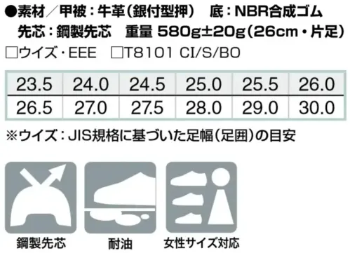 アイトス AZ-59101 安全靴（男女兼用）（602） サイズ／スペック