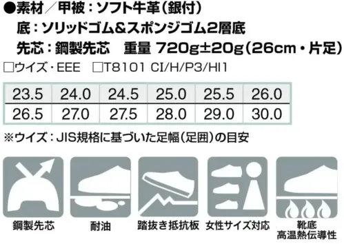 アイトス AZ-59201 安全靴（男女兼用）（D-300） サイズ／スペック