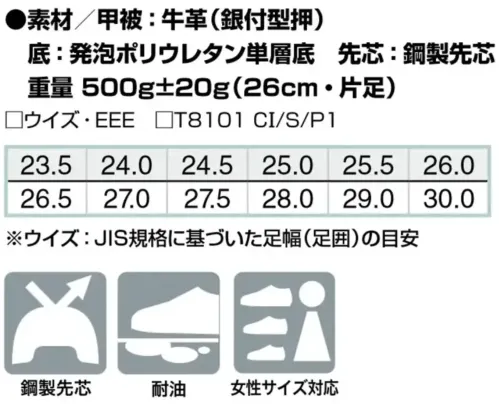 アイトス AZ-59303 安全靴（男女兼用）（A4） サイズ／スペック