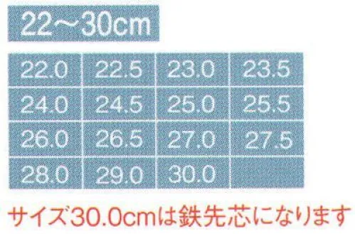 アイトス AZ-59811-A セーフティシューズ（ウレタン短靴ヒモ） 樹脂性先芯シリーズ7大特徴。 ●耐滑性能。前後左右方向に滑りにくいオリジナル靴底で安全確保。床の水・油を着る設計で滑りにくさを確保。動摩擦係数0．2以上。 ●先芯強度。耐衝撃性能は国際基準（ISO）の200J（ジュール）の樹脂先芯入り。この強度はJIS規格の重作業用（H）の2倍、普通作業用（S）の約3倍！ ●静電気帯電防止性能。靴底に静電気性能があり、安全に作業ができます。帯電した静電気を除去して、粉塵を付着させません。 ●衝撃吸収性能。衝撃吸収試験に合格！ウレタン2層底により、衝撃を吸収し足全体の負担を軽減。踵のクッション性を保持します。 ●耐油性能。靴底が油による膨潤や変形に強く安全性を維持します。 ●剥離強度性能。甲革部分に本牛革を使用。屈曲時に剥離し難い為、耐久性に優れています。 ●スリップサイン（特許取得）。靴底の摩耗が進むとスリップサイン（黄色のマーカー）が出現します。2カ所の危険サインを示すことで、靴を取り替える時期をお知らせします。※30.0cmは「AZ-59811-B」に掲載しております。 サイズ／スペック