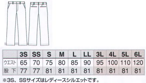 アイトス AZ-60720 ワークパンツ(ノータック) タフな現場に頼れる一着、洗練されたデザインが魅力AZITO使い込むほどに味わいが出る綿素材、細身デザインで耐久性に優れ、実用性も兼ね備えたニュー定番モデル。綿100％素材を使用、厳しい作業環境にも丈夫さで対応。※「5 アースグリーン」は、廃色予定です。 サイズ／スペック