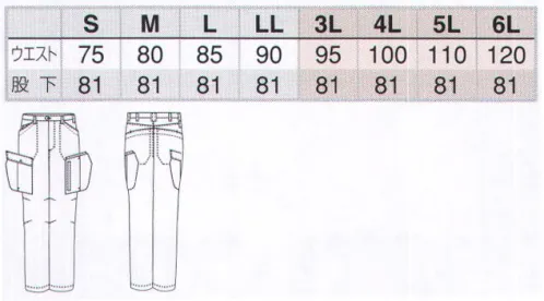 アイトス AZ-60921 カーゴパンツ(ノータック) 背中にニット素材を使用、超ストレッチ素材で動きやすい。ハイブリッドアイテム登場！AZITOデニム調素材が映えるニューワークスタイル。東レの「BAKELATTE」バケラテ生地を使用。ポリエステル糸の特殊な配列や染色により合成繊維でありながらデニム調を表現。緯糸にストレッチ糸(Light FIX)を使用することで高いストレッチ性を表現。 サイズ／スペック